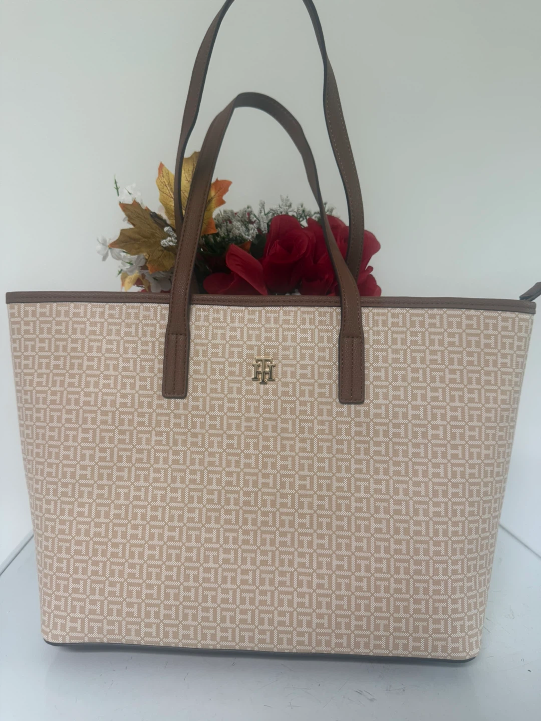 Tommy Hilfiger Tote Bag - Tan Monogram
