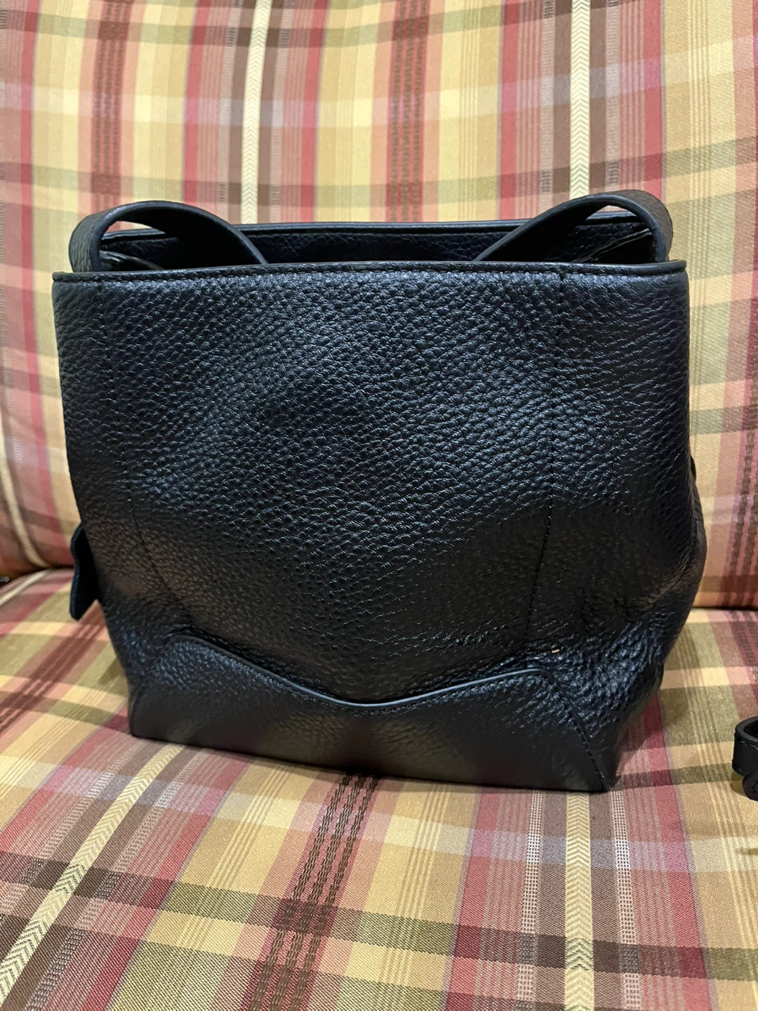 Black Leather Handbag with Shoulder Strap - photo 3