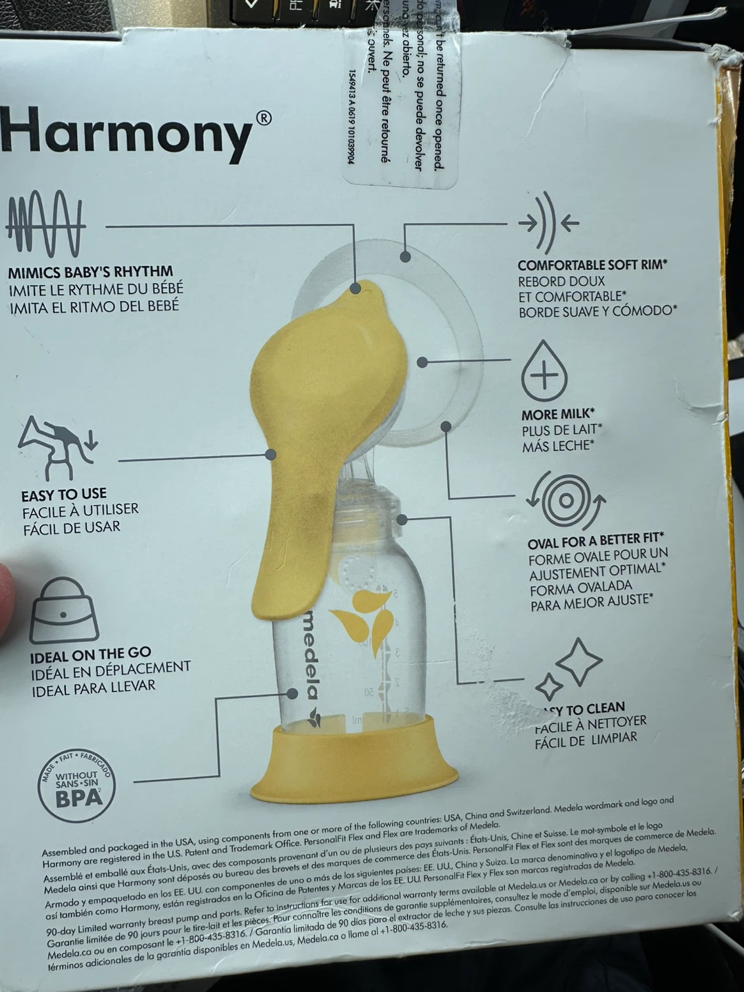 Medela Harmony Manual Breast Pump - photo 2