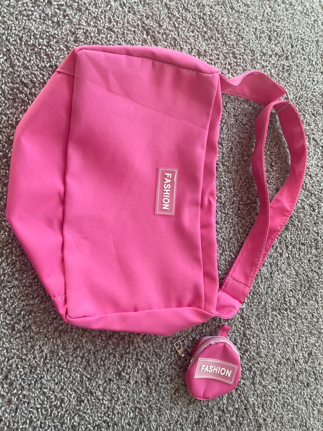 Pink Fashion Shoulder Bag with Coin Pouch