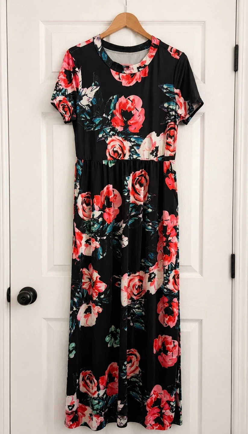 New Floral Print Maxi Summer Dress