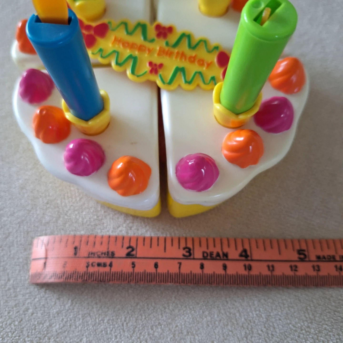Toy Birthday Cake with Candles and Holiday Toppers - photo 4