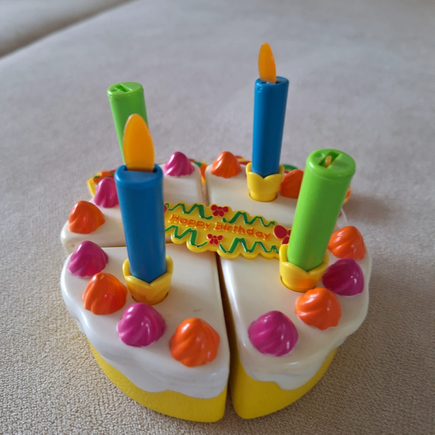 Toy Birthday Cake with Candles and Holiday Toppers - photo 2