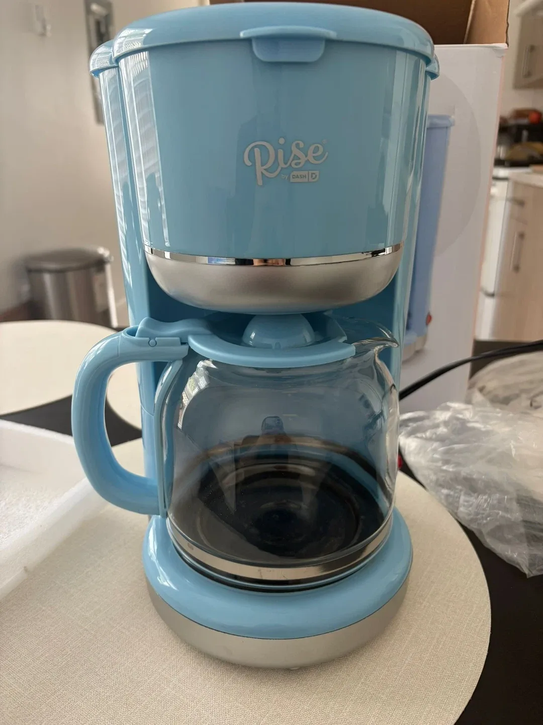 Rise by Dash blue 10-cup coffee maker
