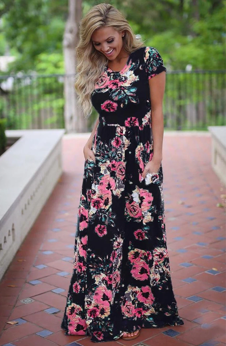New Floral Print Maxi Summer Dress - photo 2