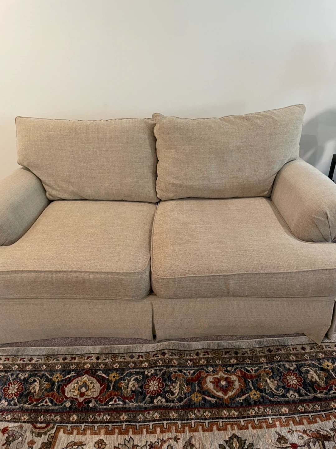 Light Beige Loveseat Sofa - photo 2