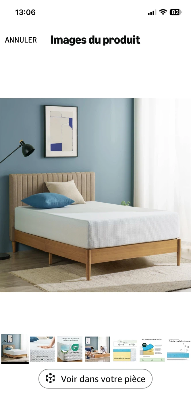 Twin Bed Frame and zinc 10inch cooling gel mattress