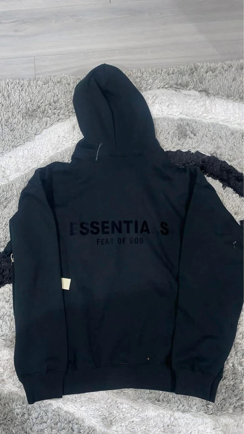 Fear of God Essentials Hoodie - Black, Size M - photo 2