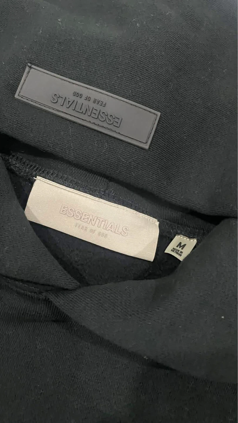 Fear of God Essentials Hoodie - Black, Size M - photo 3