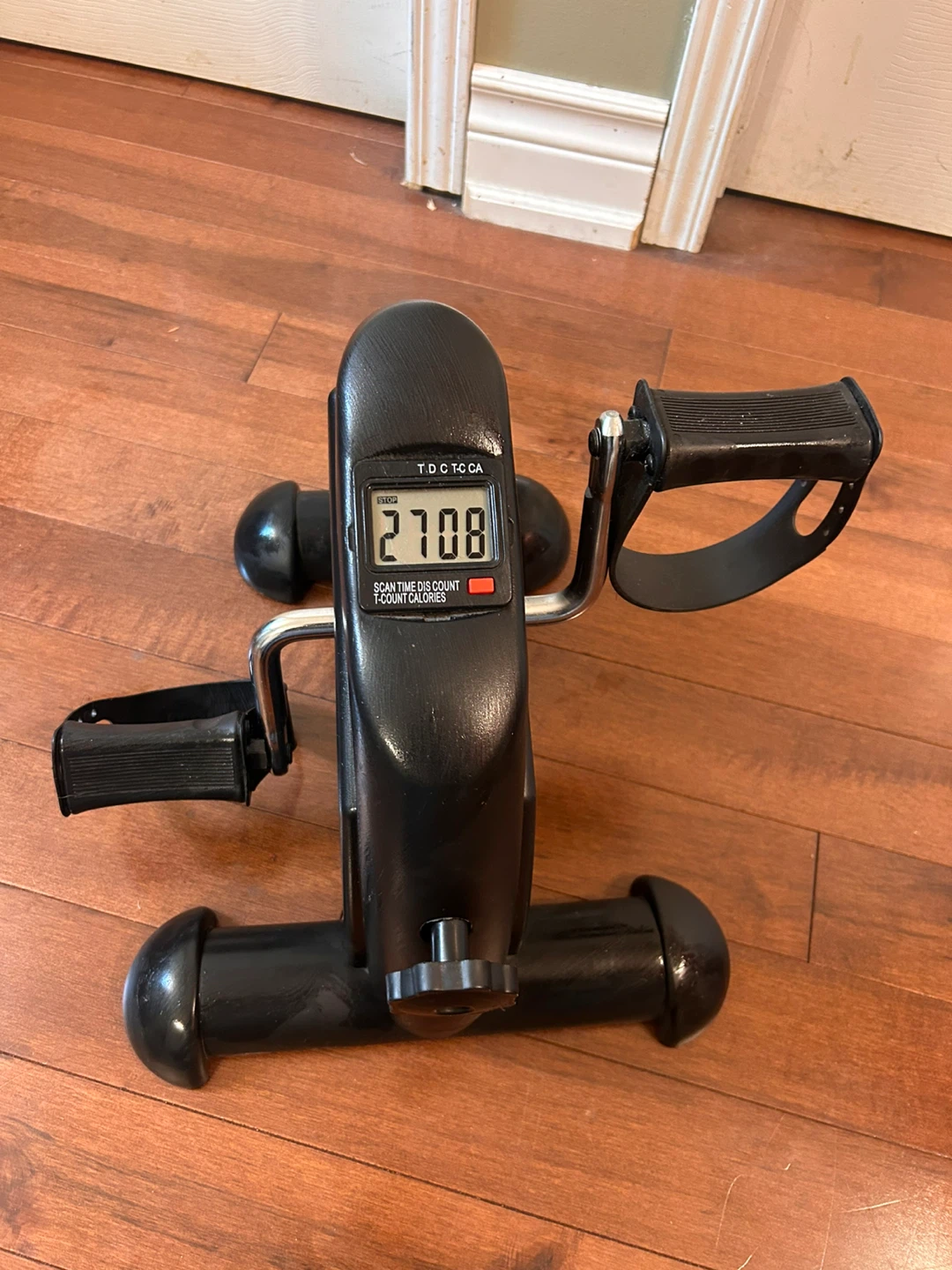 Black Under Desk Pedal Exerciser with Digital Display