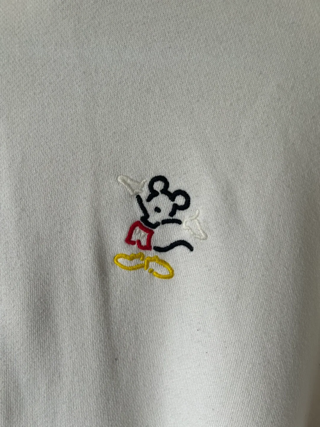 White Disney Mickey Mouse Embroidered Long Sleeve Top - photo 2