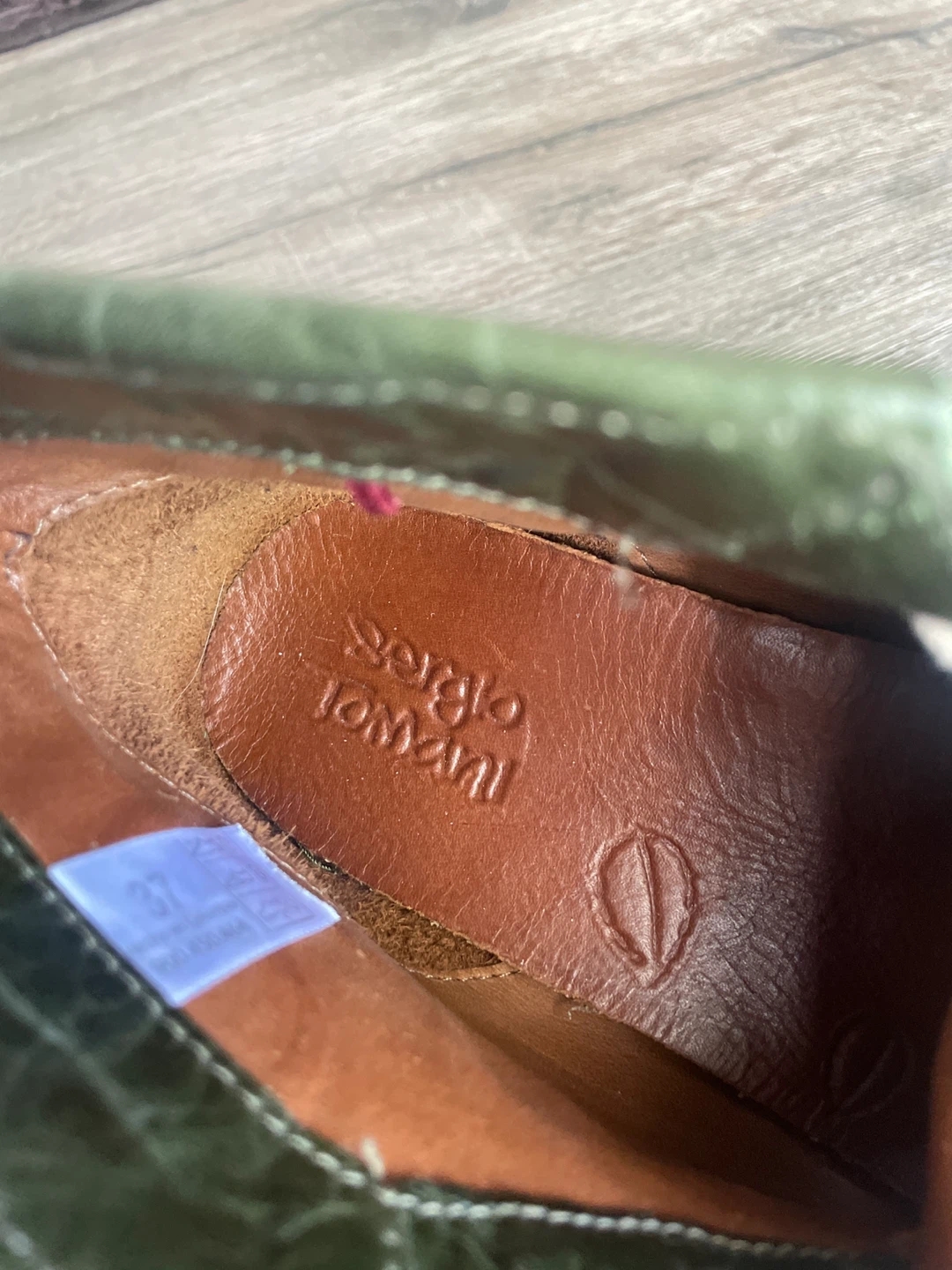 Sergio Tomani Green Leather Ankle Boots - Size 37 - photo 3
