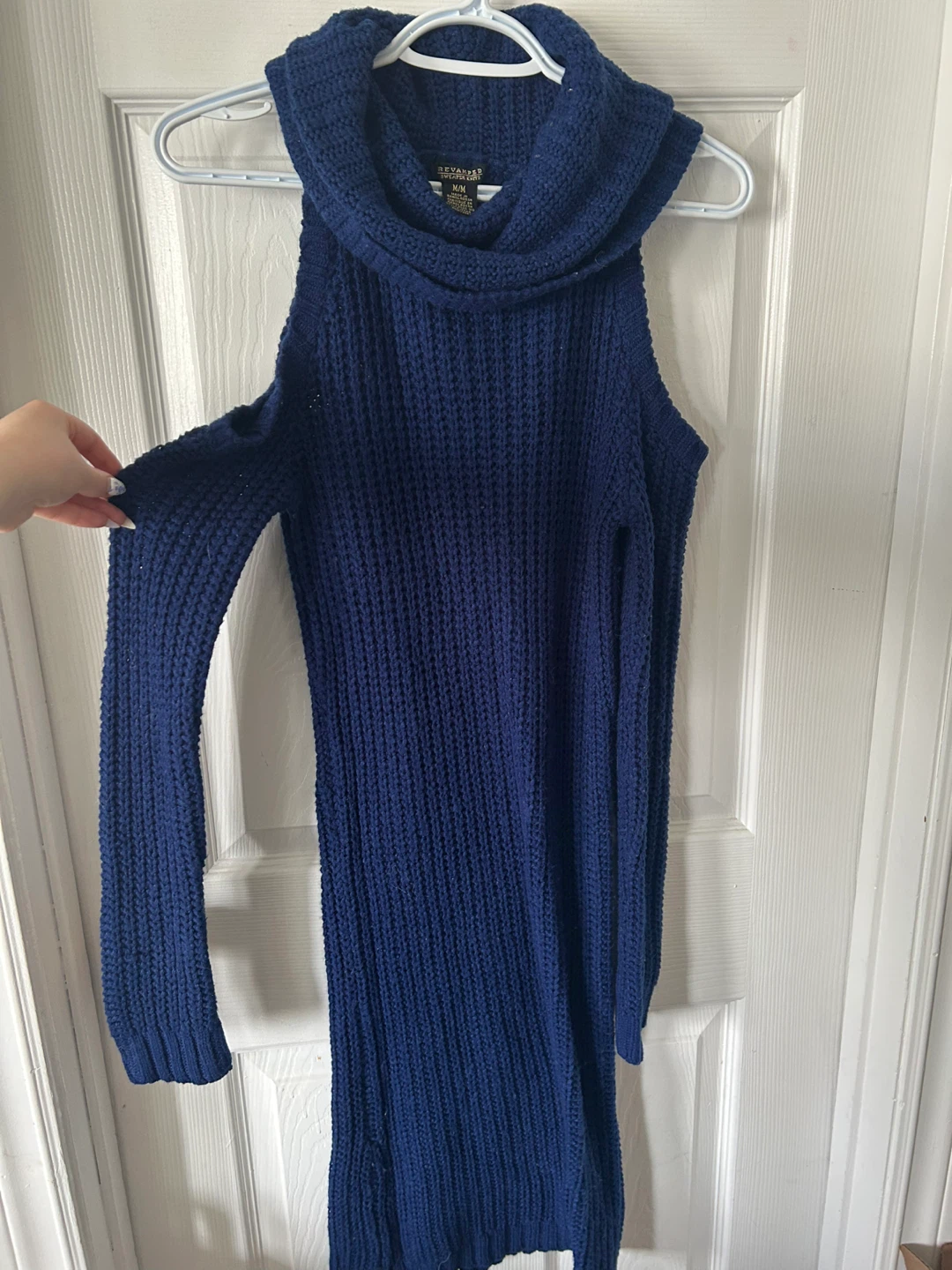 Sweater Knits Cut Out Shoulder Turtleneck Sweater Dress - photo 2
