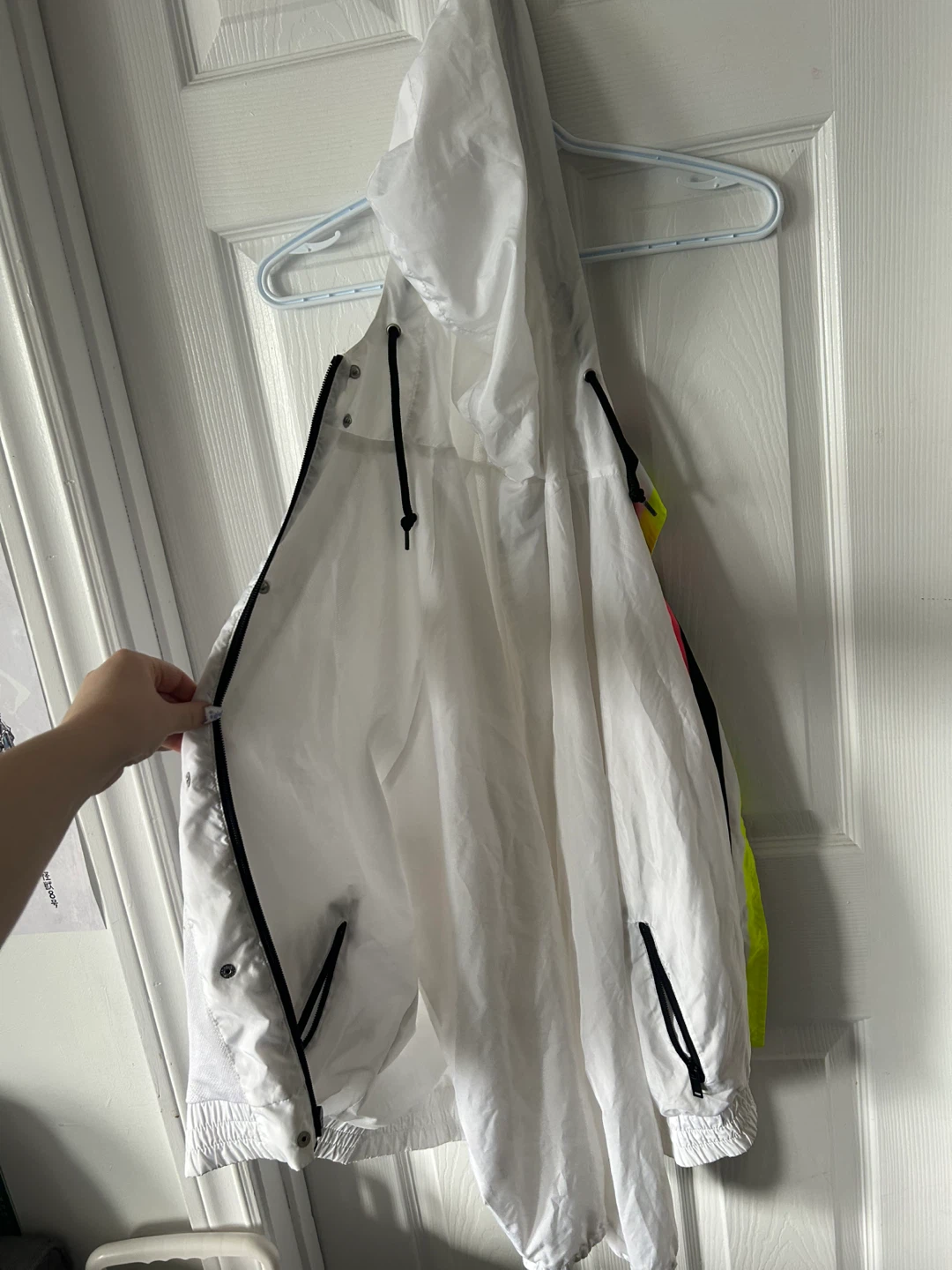 White Hooded Windbreaker - Size M - photo 2
