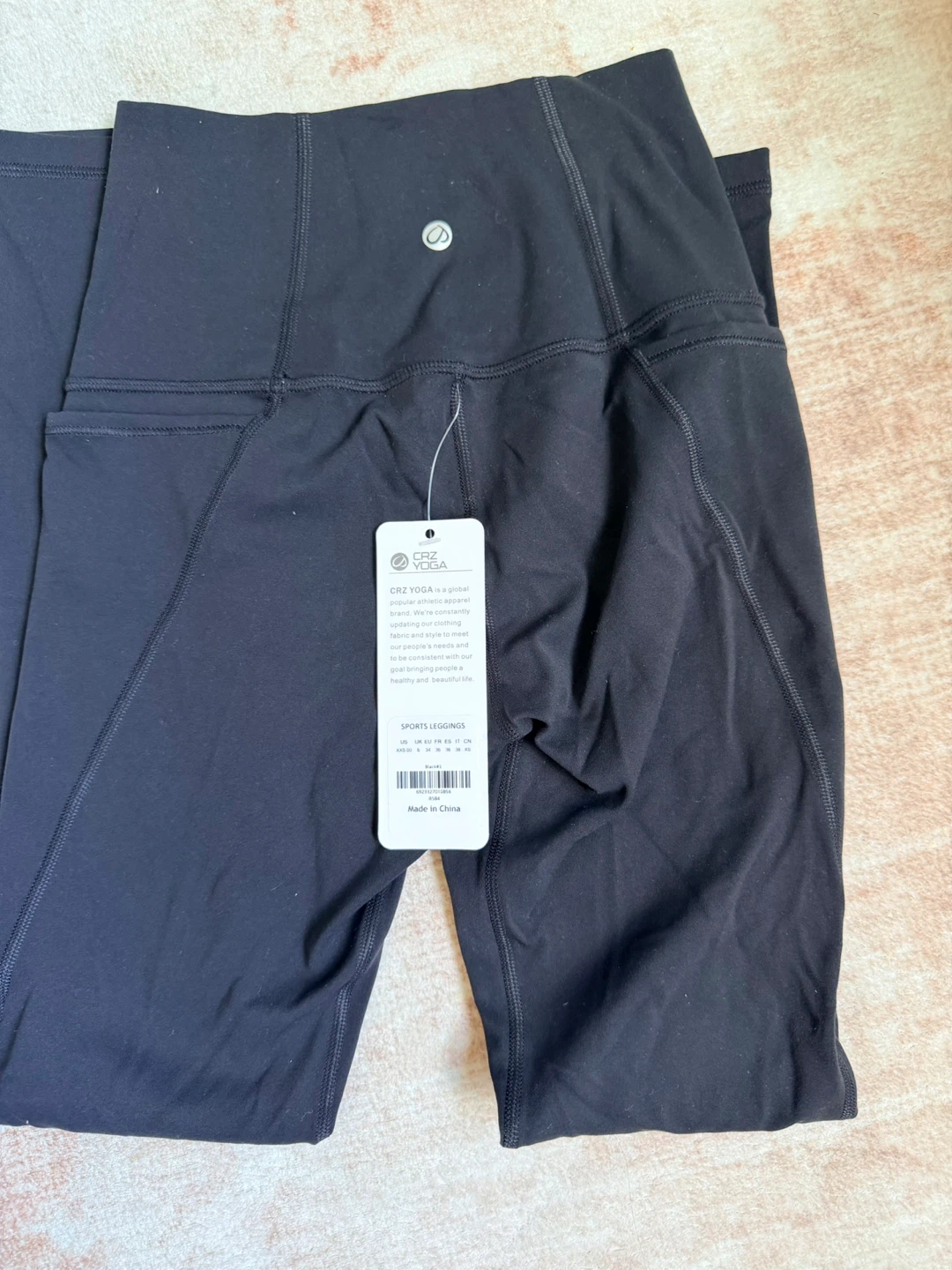 CRZ YOGA Black Sports Leggings