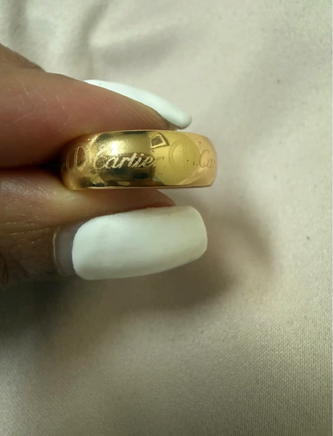 C inspired Gold plated ring