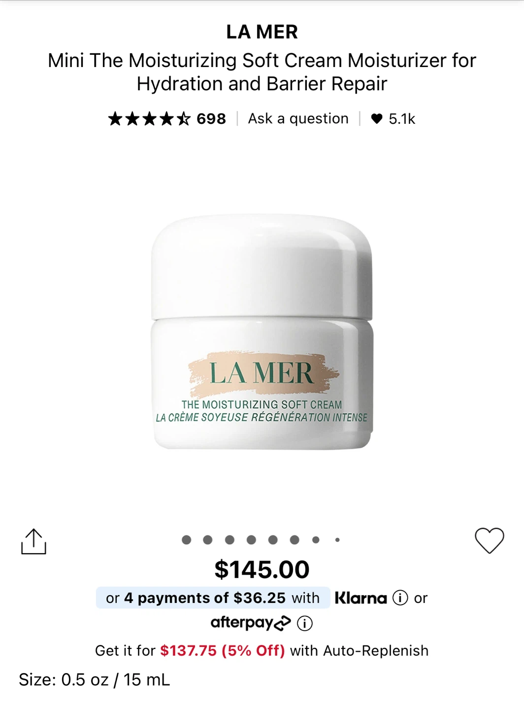 La Mer The Moisturizing Soft Cream Mini 0.24 oz - photo 5