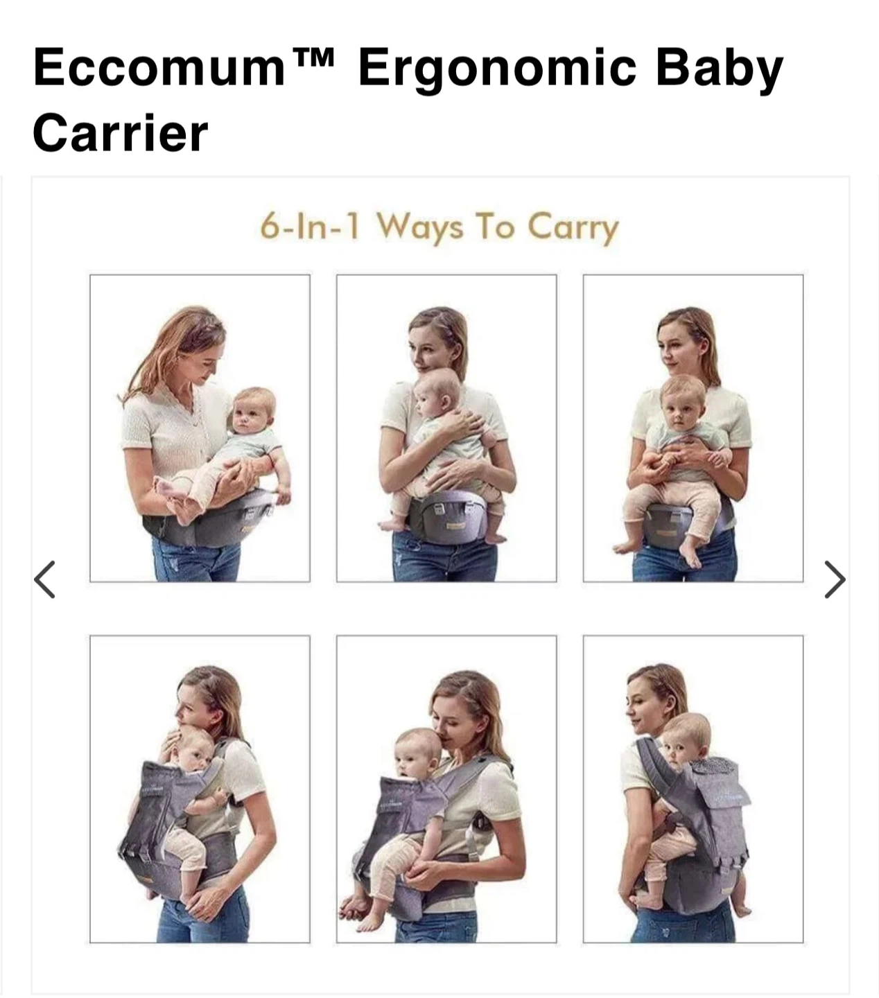 Eccomum Ergonomic Baby Carrier - photo 3