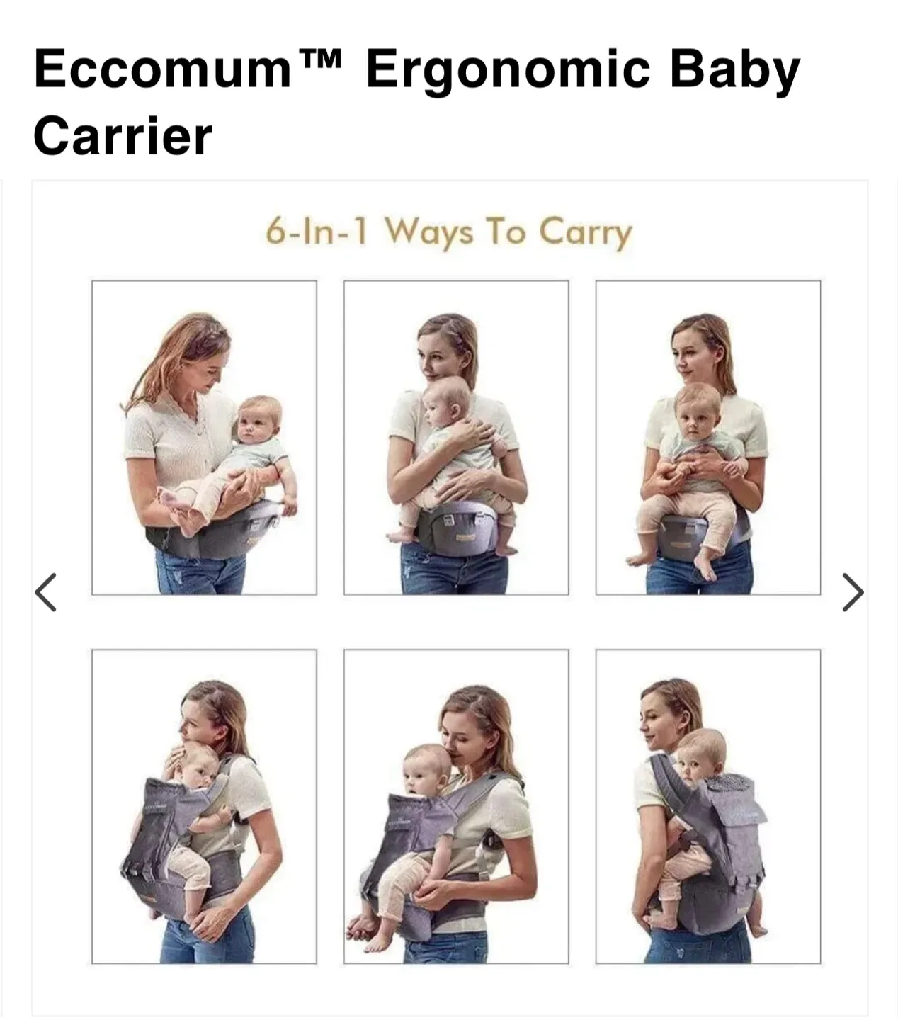 Eccomum Ergonomic Baby Carrier - photo 3