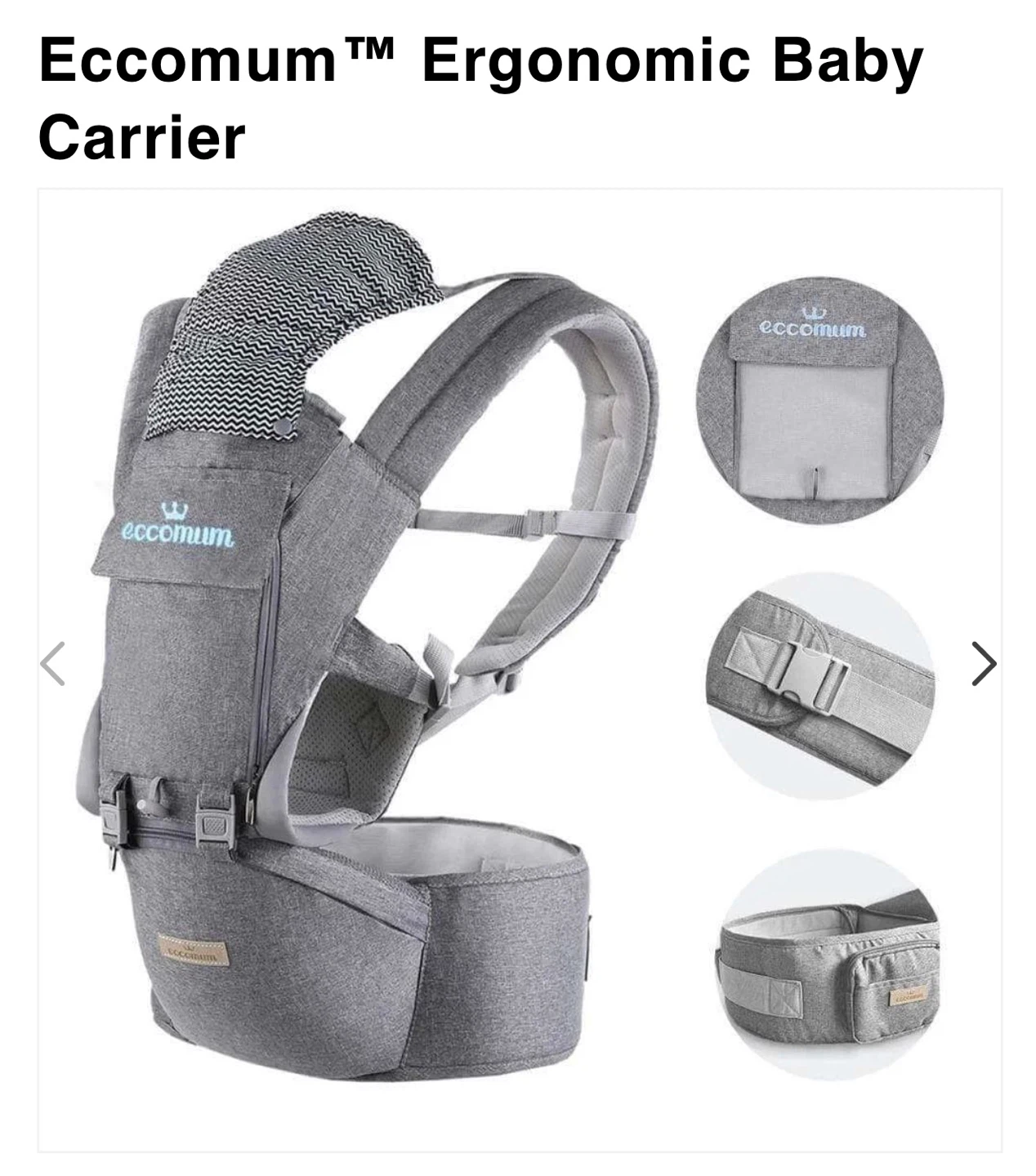 Eccomum Ergonomic Baby Carrier - photo 2