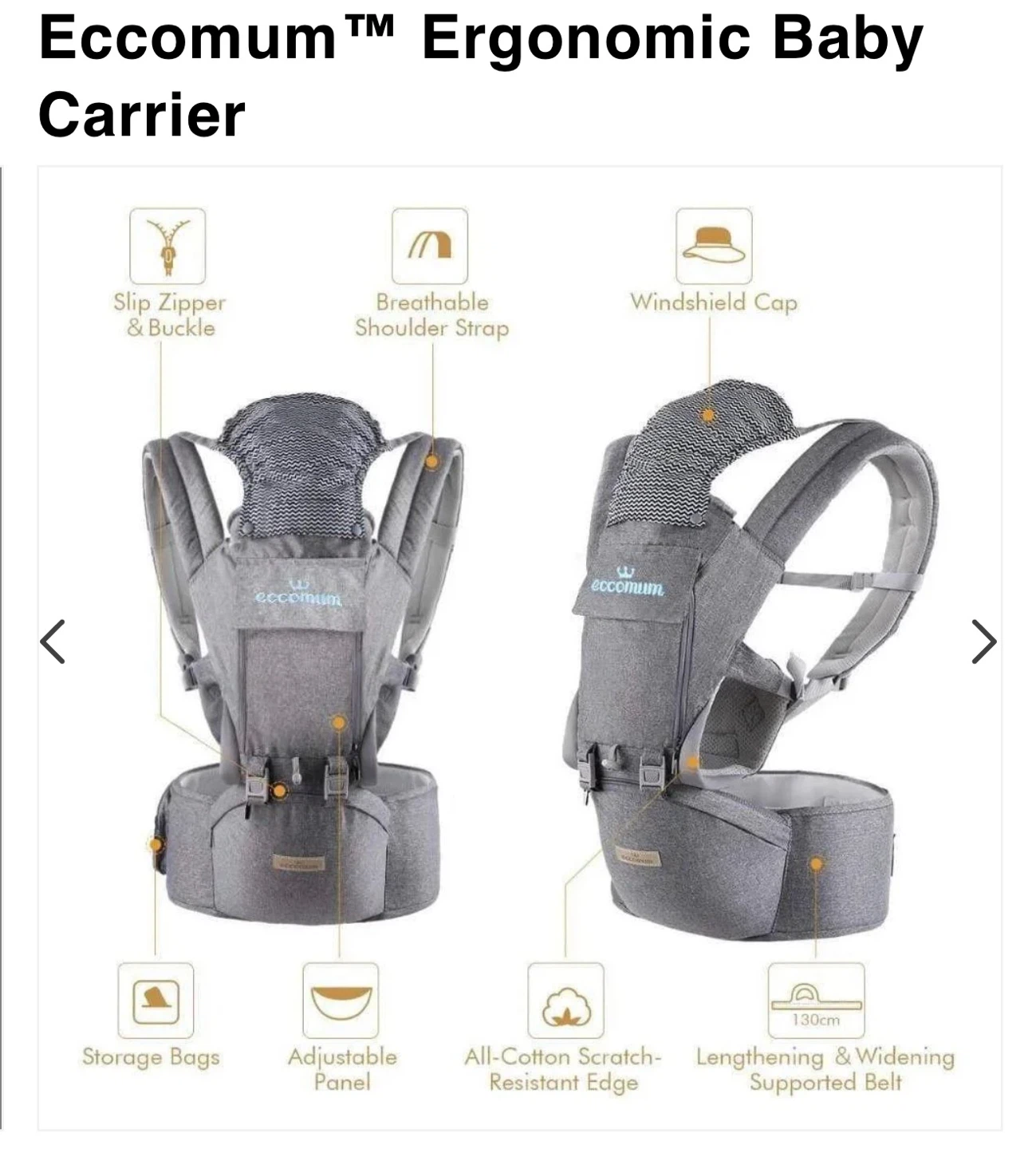 Eccomum Ergonomic Baby Carrier - photo 4