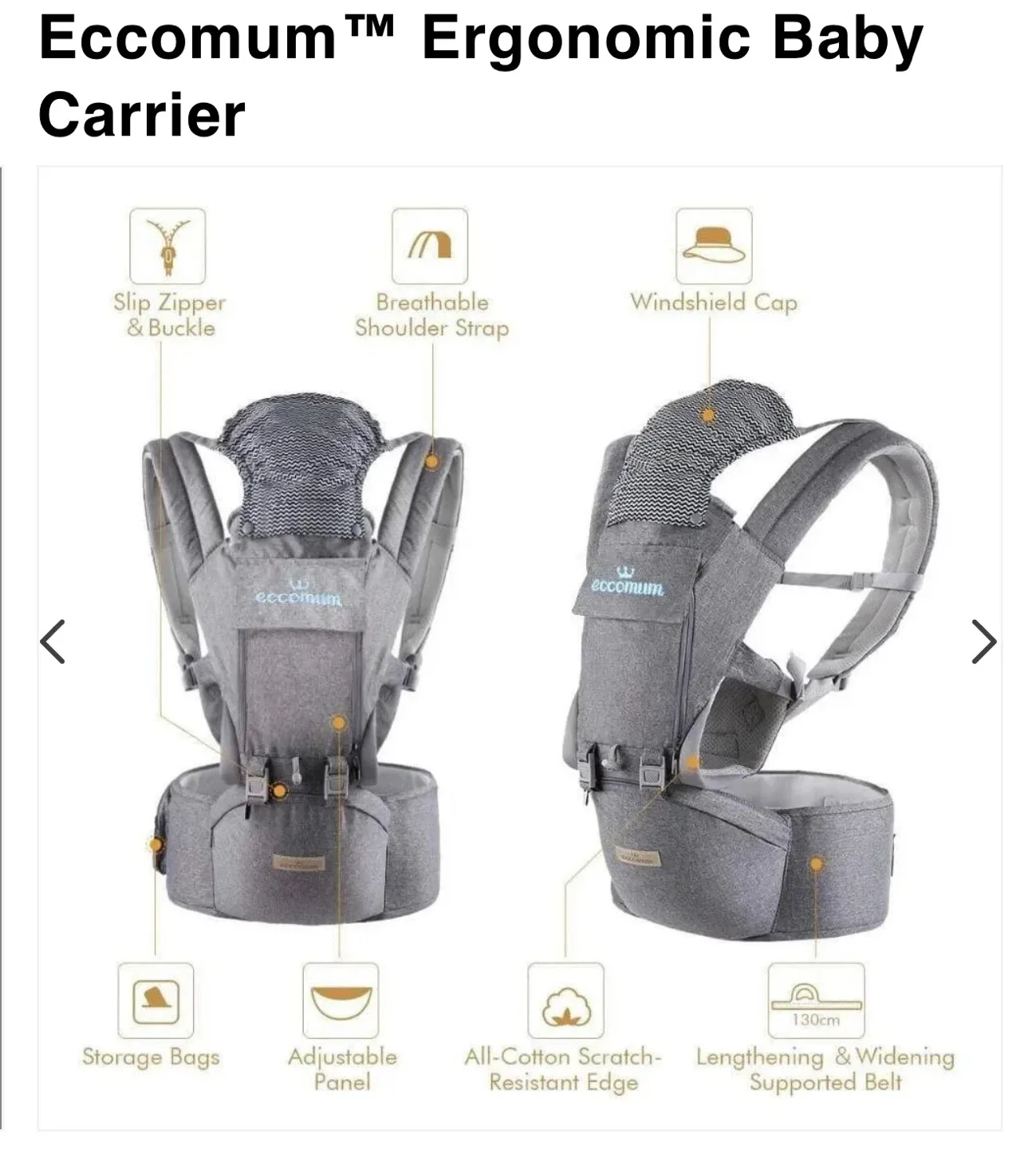 Eccomum Ergonomic Baby Carrier - photo 4