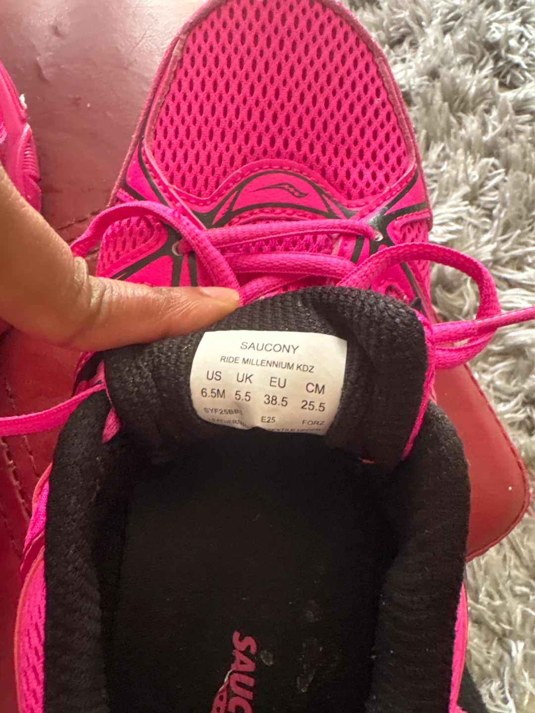 Saucony Ride Millennium Running Shoes - Pink - Size 6.5 Youth - photo 2
