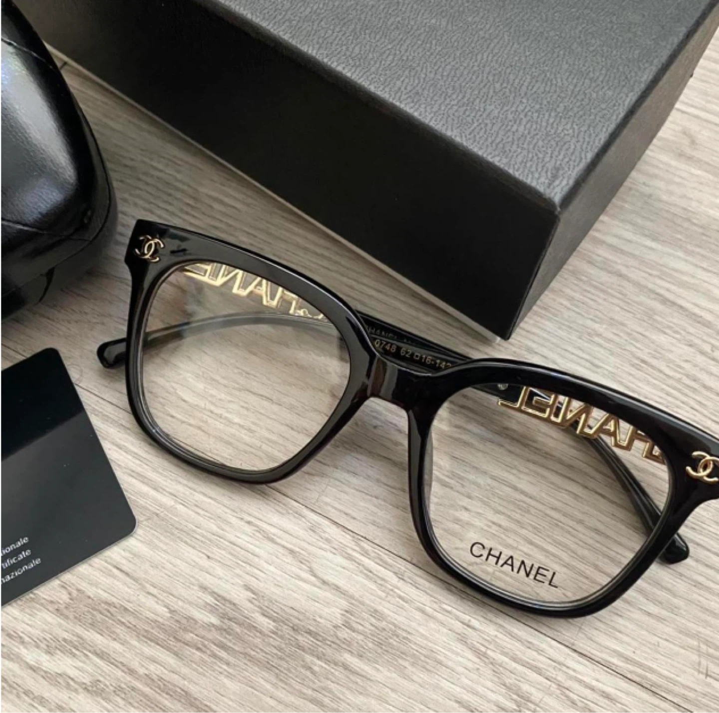 Chanel Women's Black Eyeglasses 0748