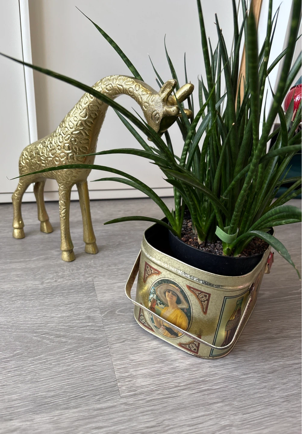 Gold Tone Giraffe Figurine