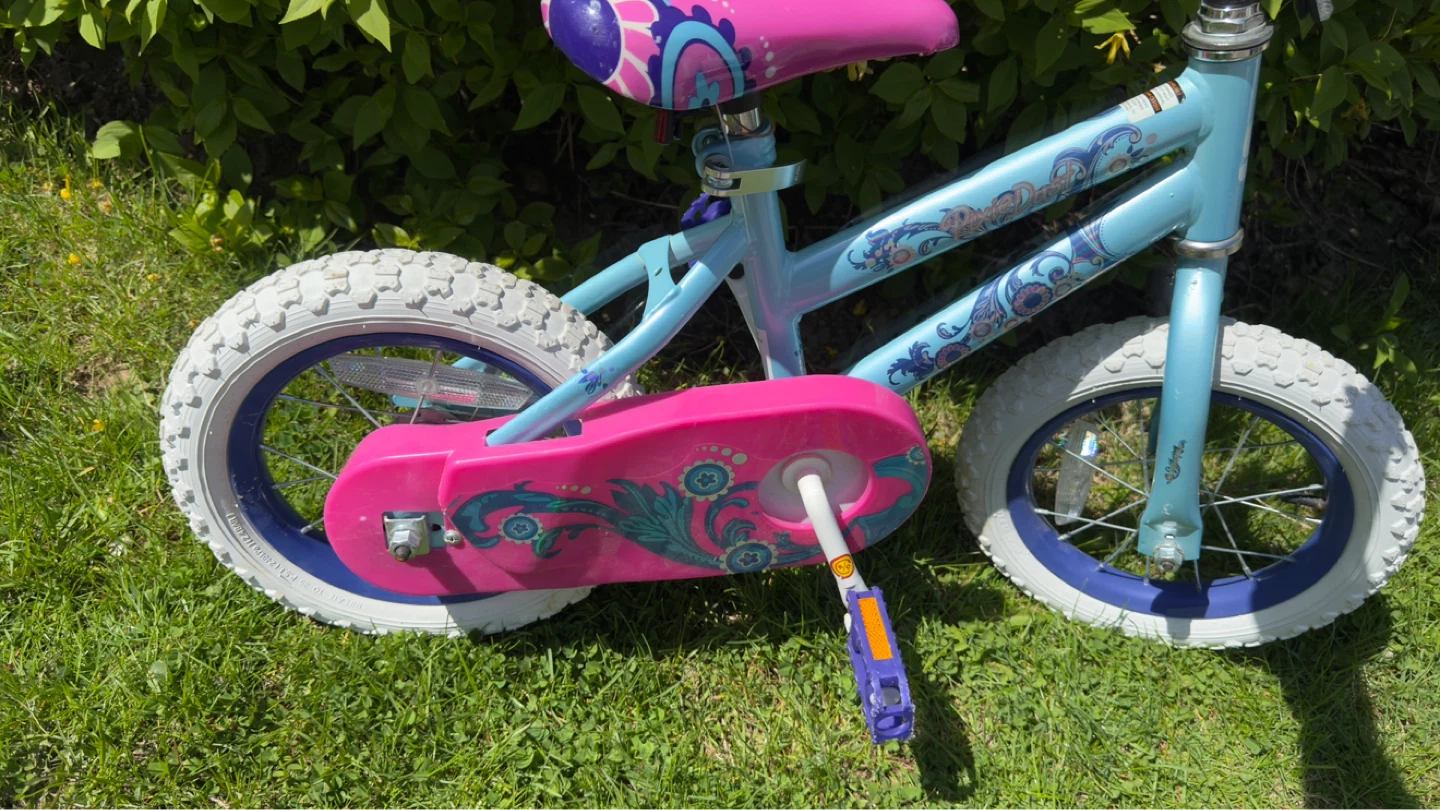 Blue Kids Bicycle with Pink Seat - photo 4