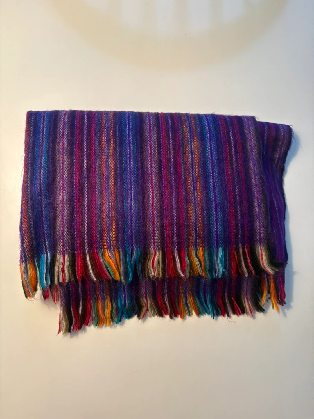 Striped Scarf with Fringe