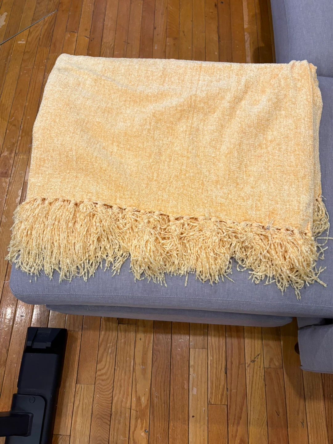 Pier 1 Imports butter yellow fringe Throw Blanket