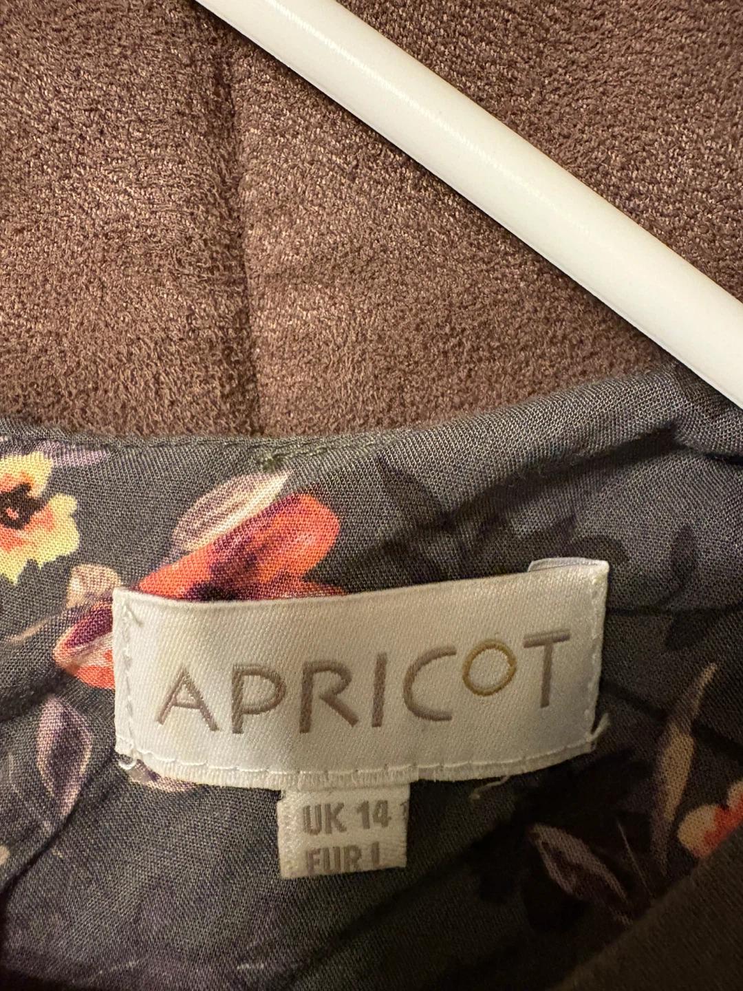 Apricot floral sleeveless midi dress UK 14 - photo 2