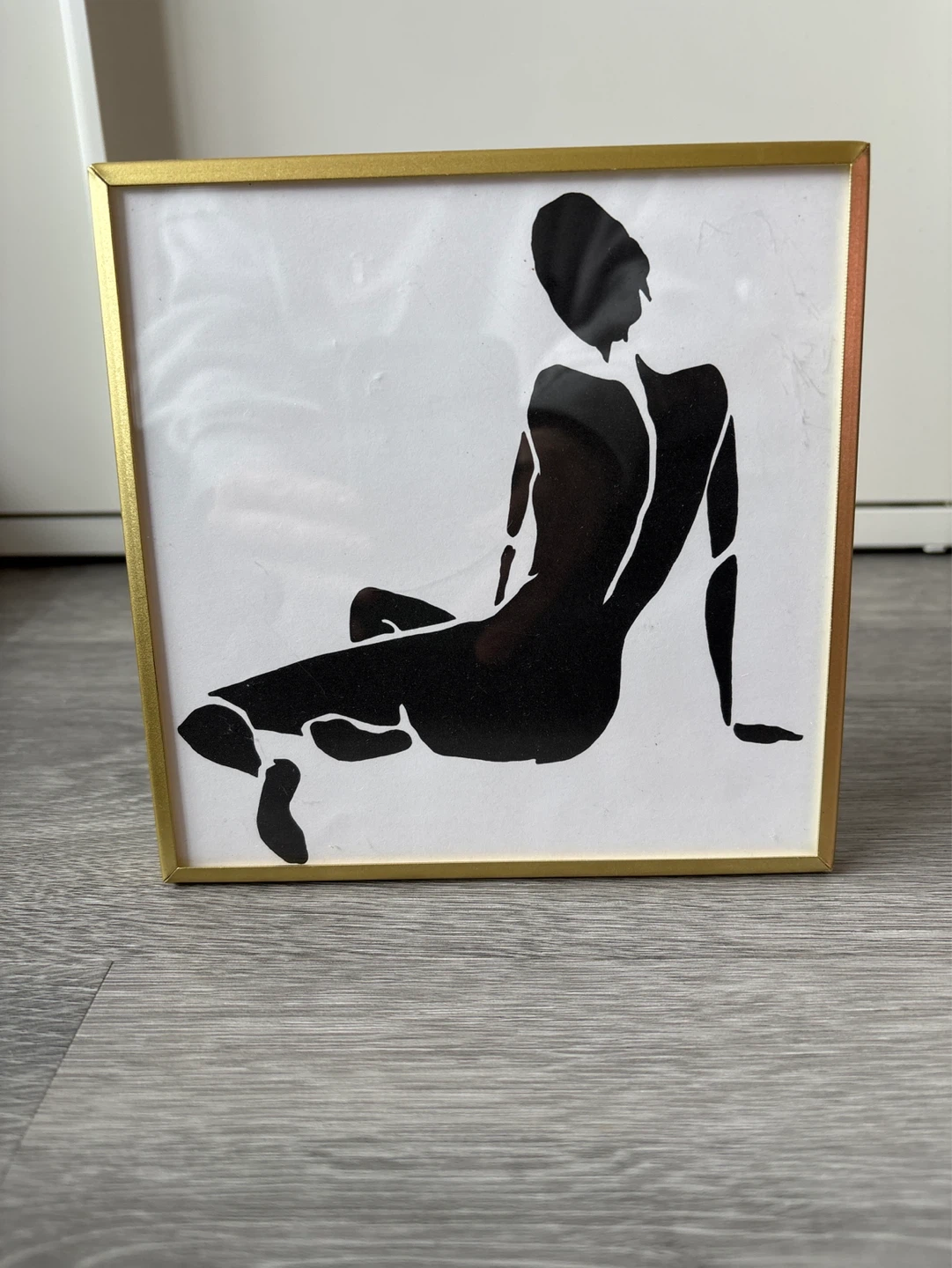 Gold Frame with Silhouette Art