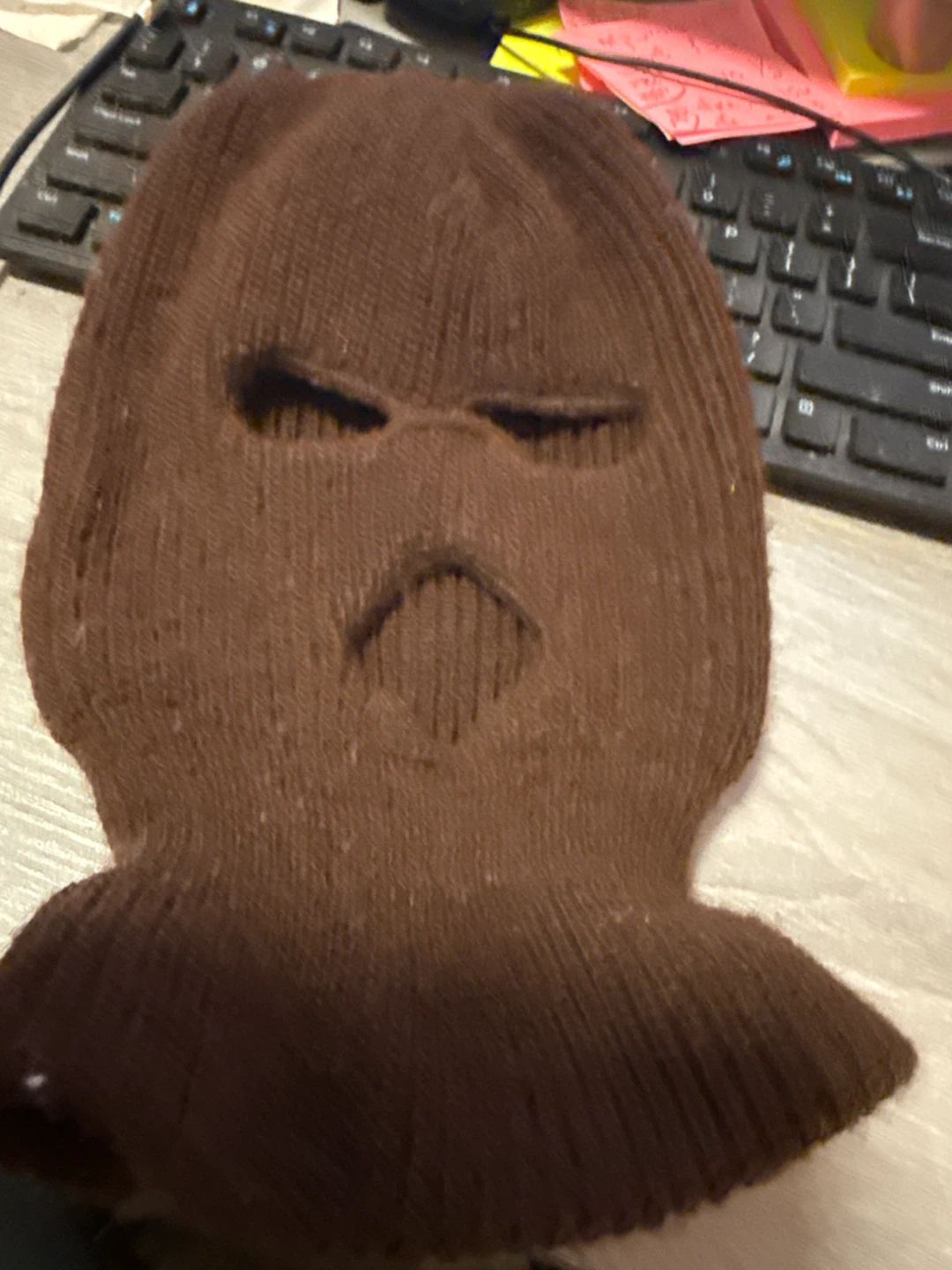Brown Knit Ski Mask Balaclava