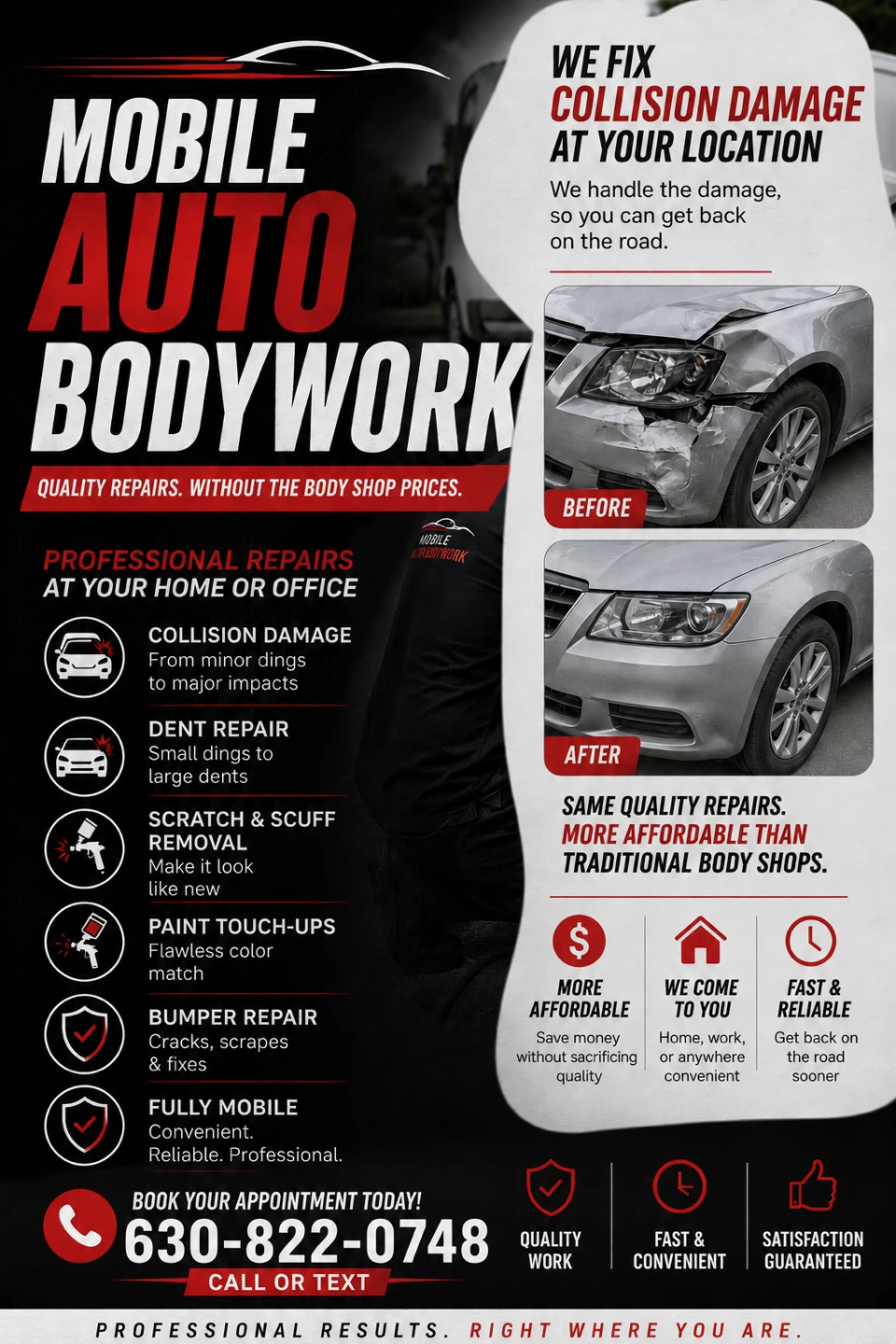 Mobile Auto Bodywork - Collision & Dent Repair