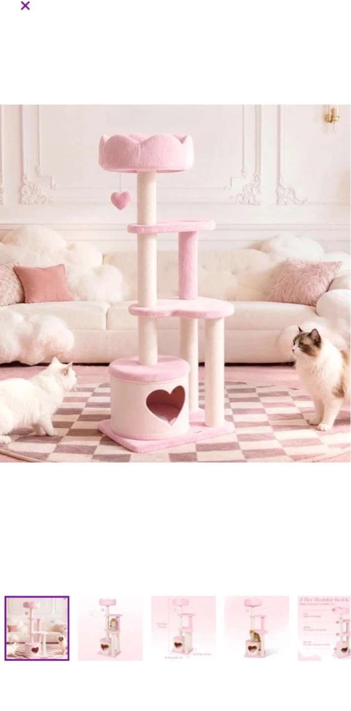 Pink heart Cat Tree - photo 5