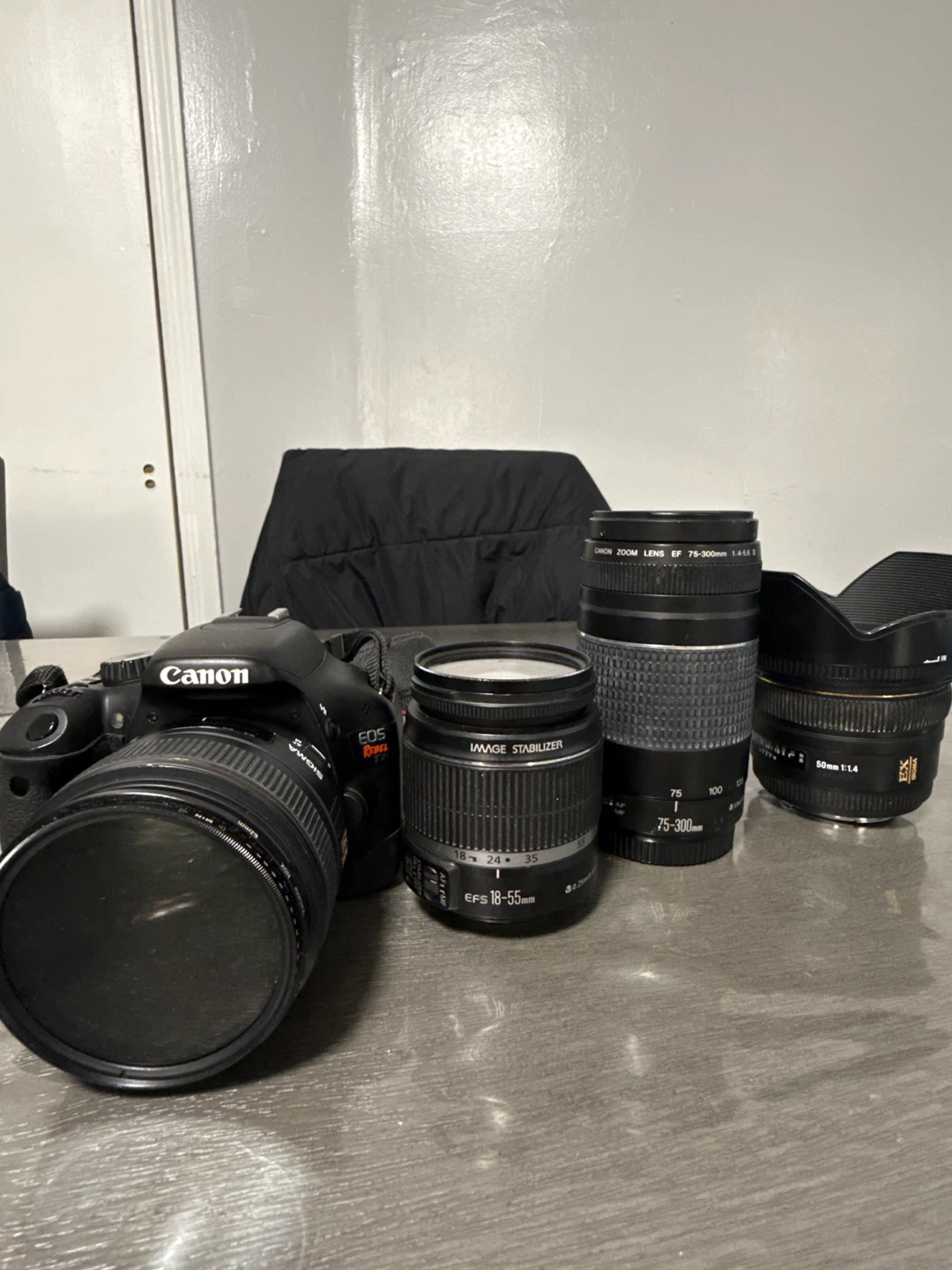 Canon EOS Rebel T6 DSLR Camera with 3 Lenses