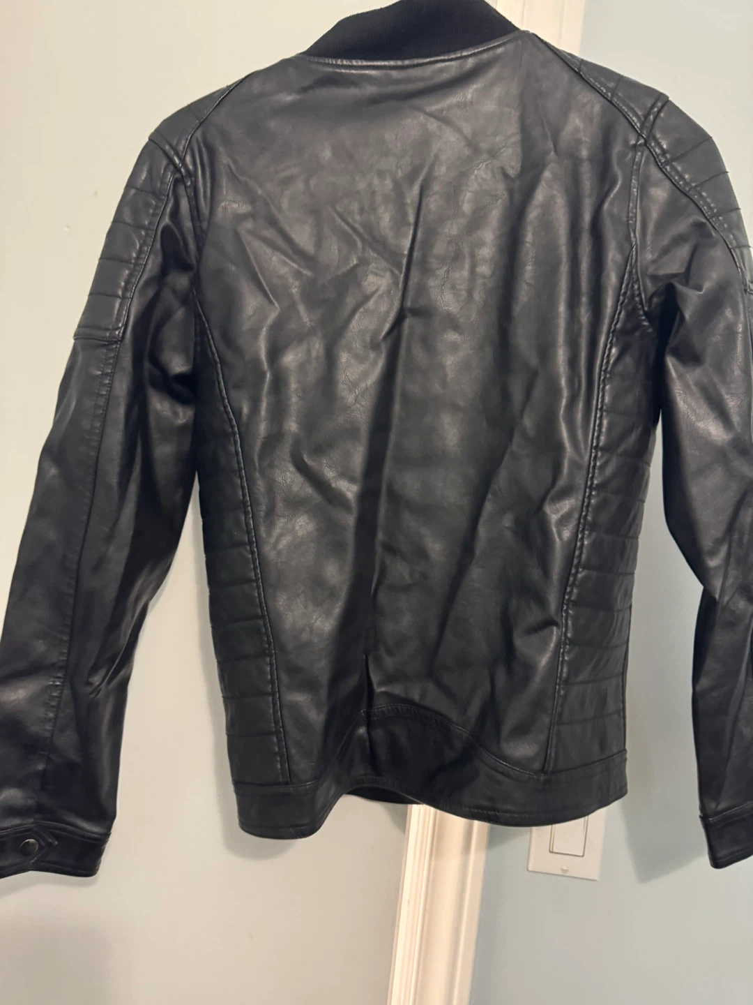 dcx  Faux Leather Bomber Jacket - photo 2