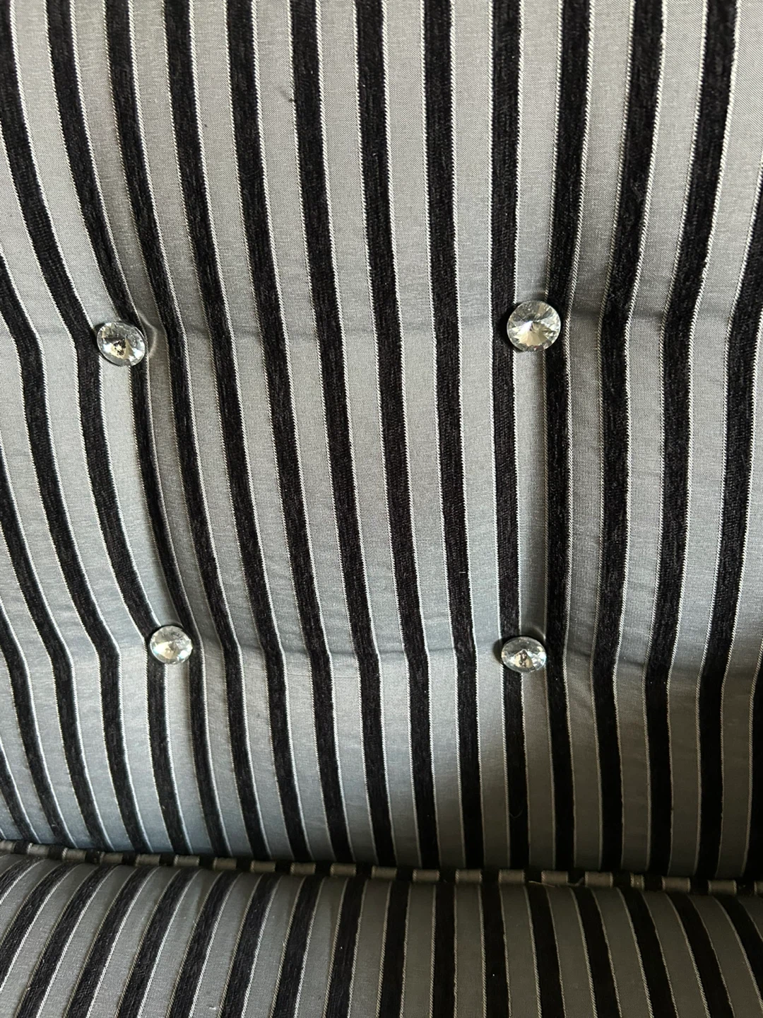 Striped Accent Chair with Silver Nailhead Trim - photo 3