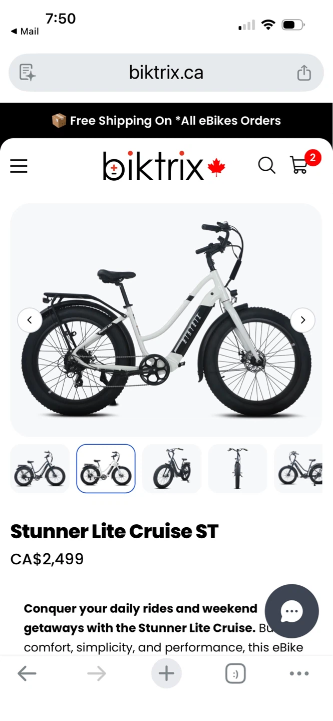 Biktrix Stunner Lite Cruise ST Electric Bike