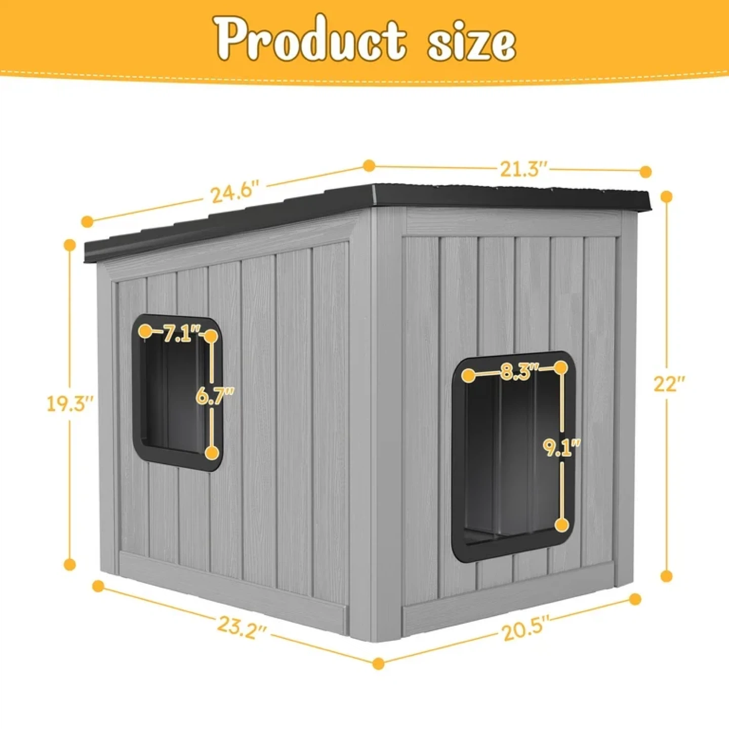 Bifanuo Outdoor Cat House, Weatherproof Shelter - photo 2