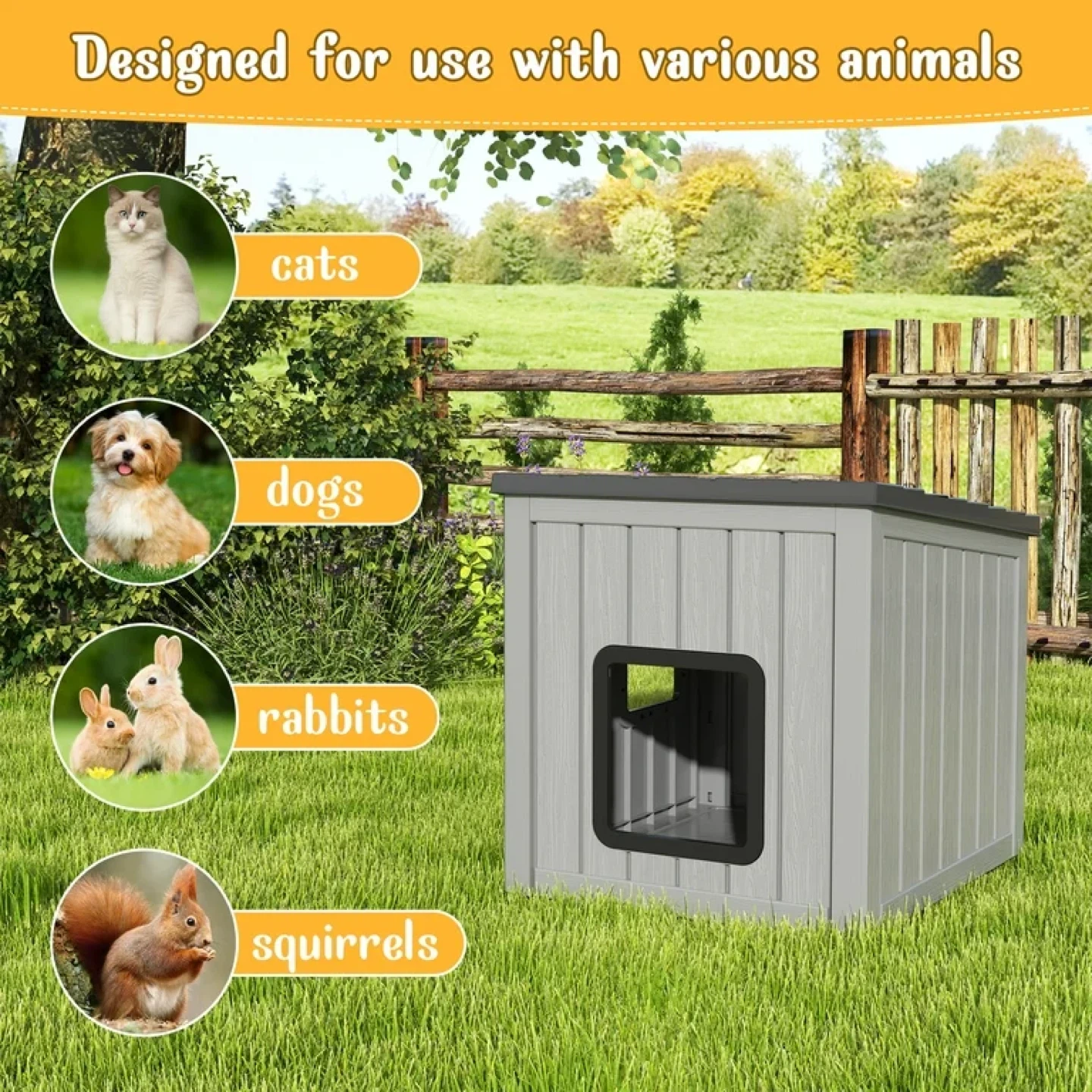 Bifanuo Outdoor Cat House, Weatherproof Shelter - photo 5