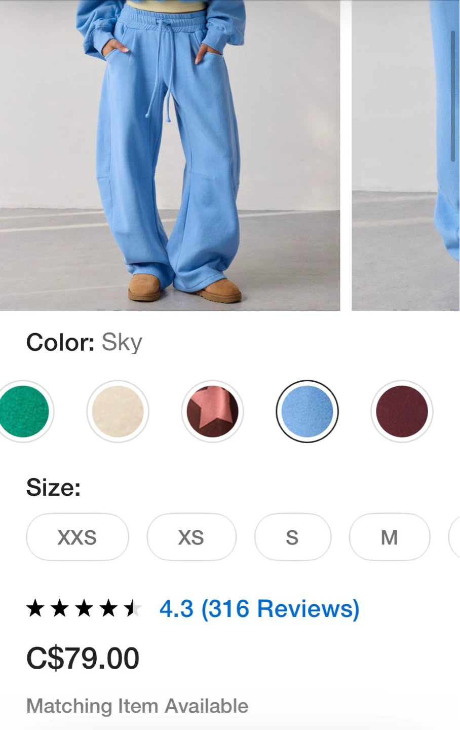 UO Sky Wide Leg Sweatpants - photo 4
