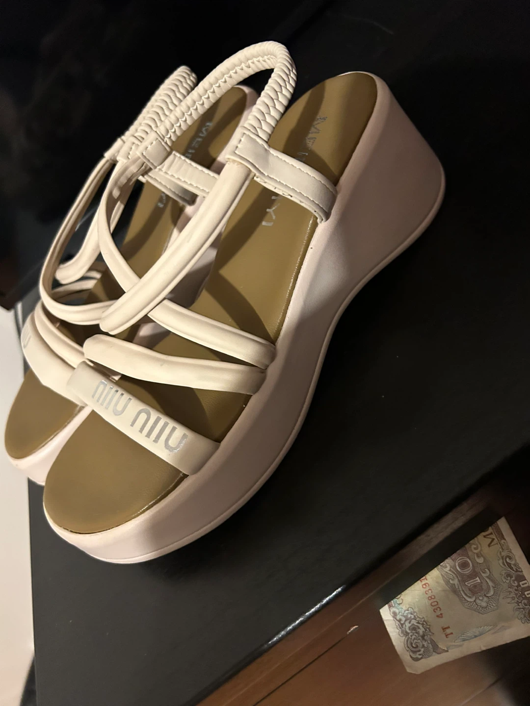 White MEIBAIYI Platform Wedge Sandals Size 36 - photo 3