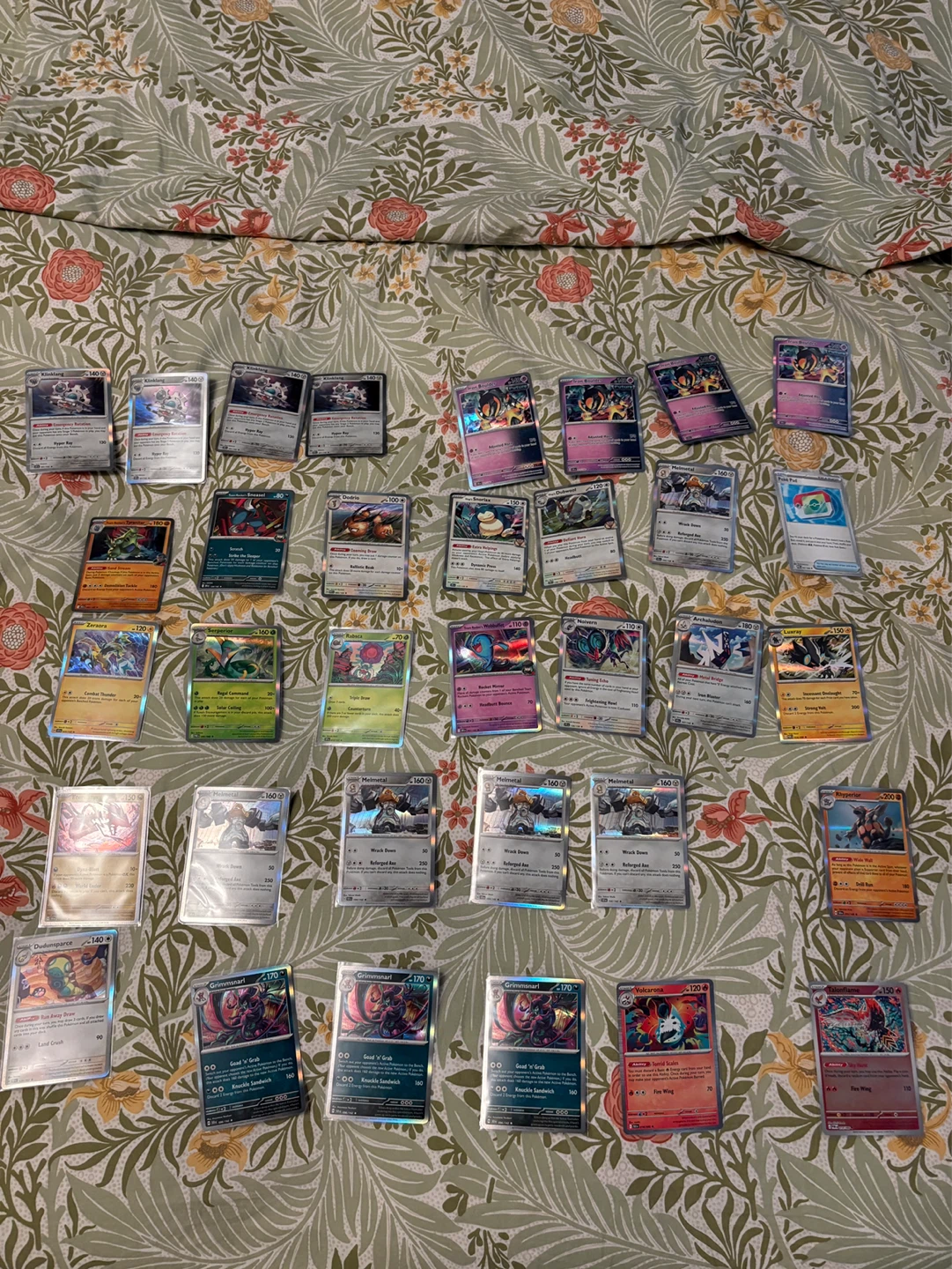 Pokemon holo and reverse holo pile