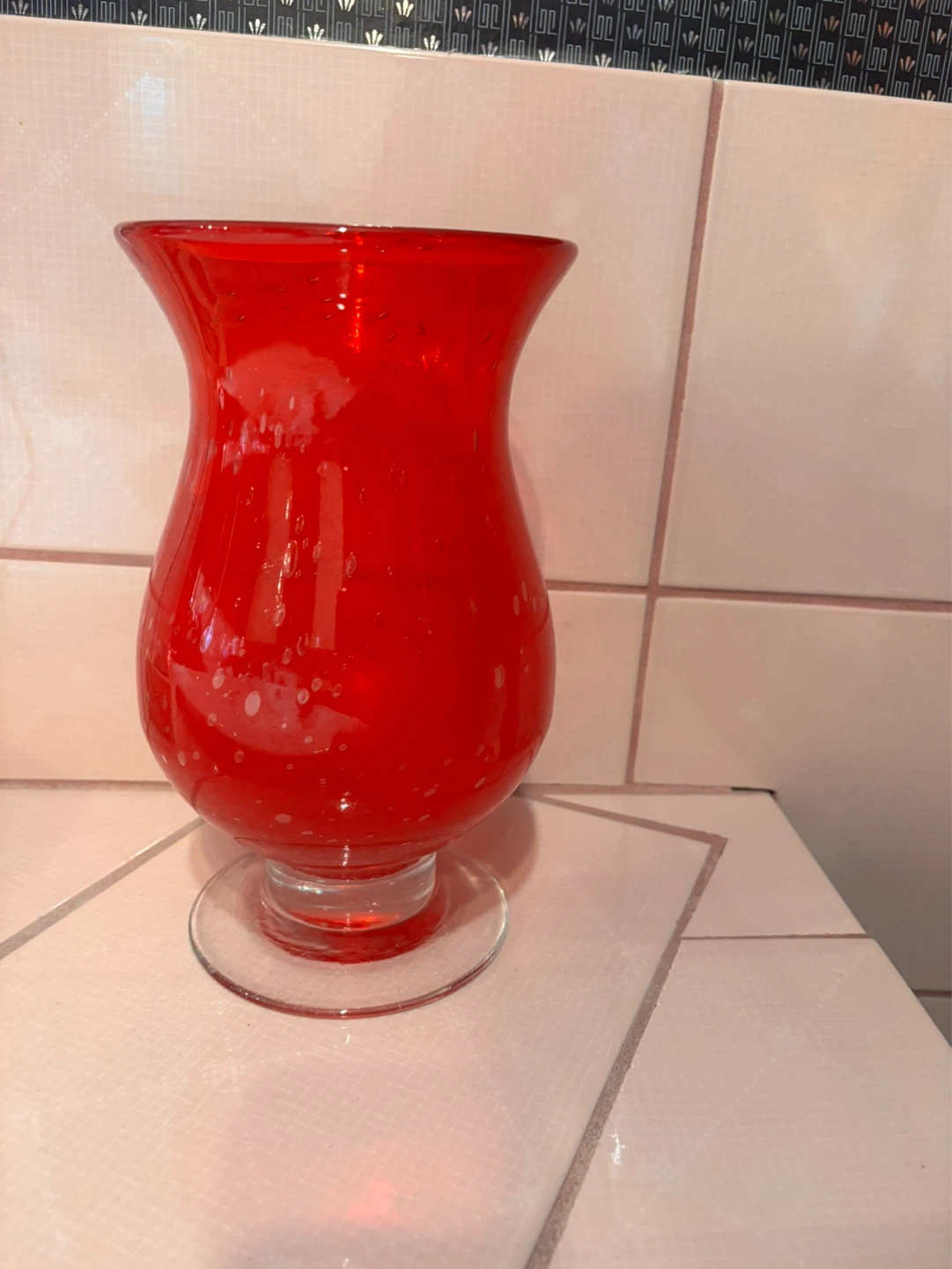 Red Glass Vase