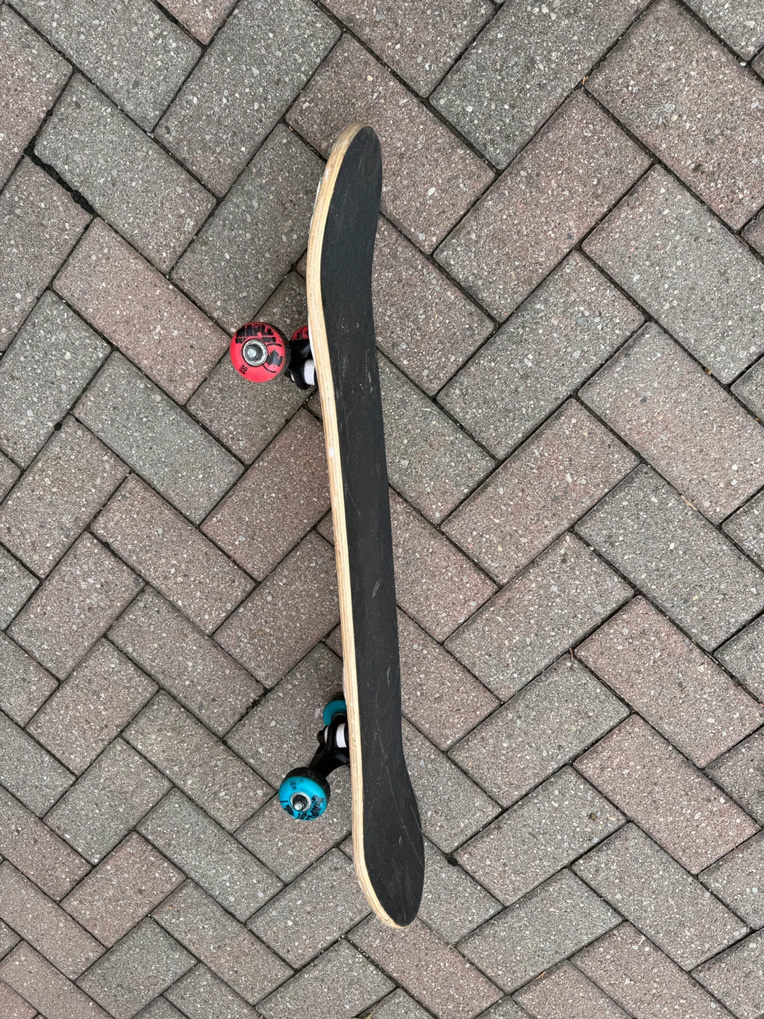 Skateboard with Red and Blue Wheels - photo 2