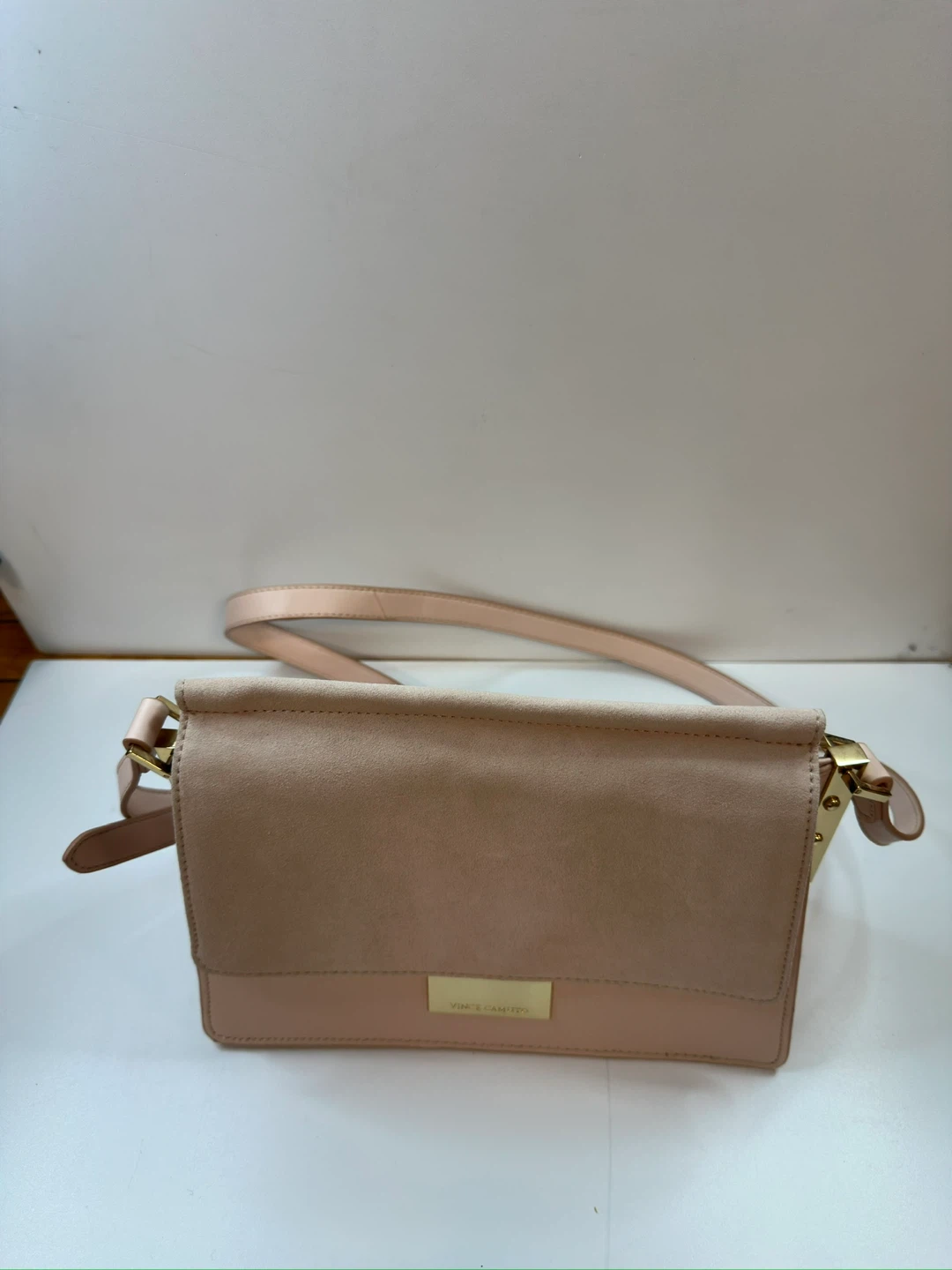 Vince Camuto Pink Suede & Leather Crossbody Bag - photo 2