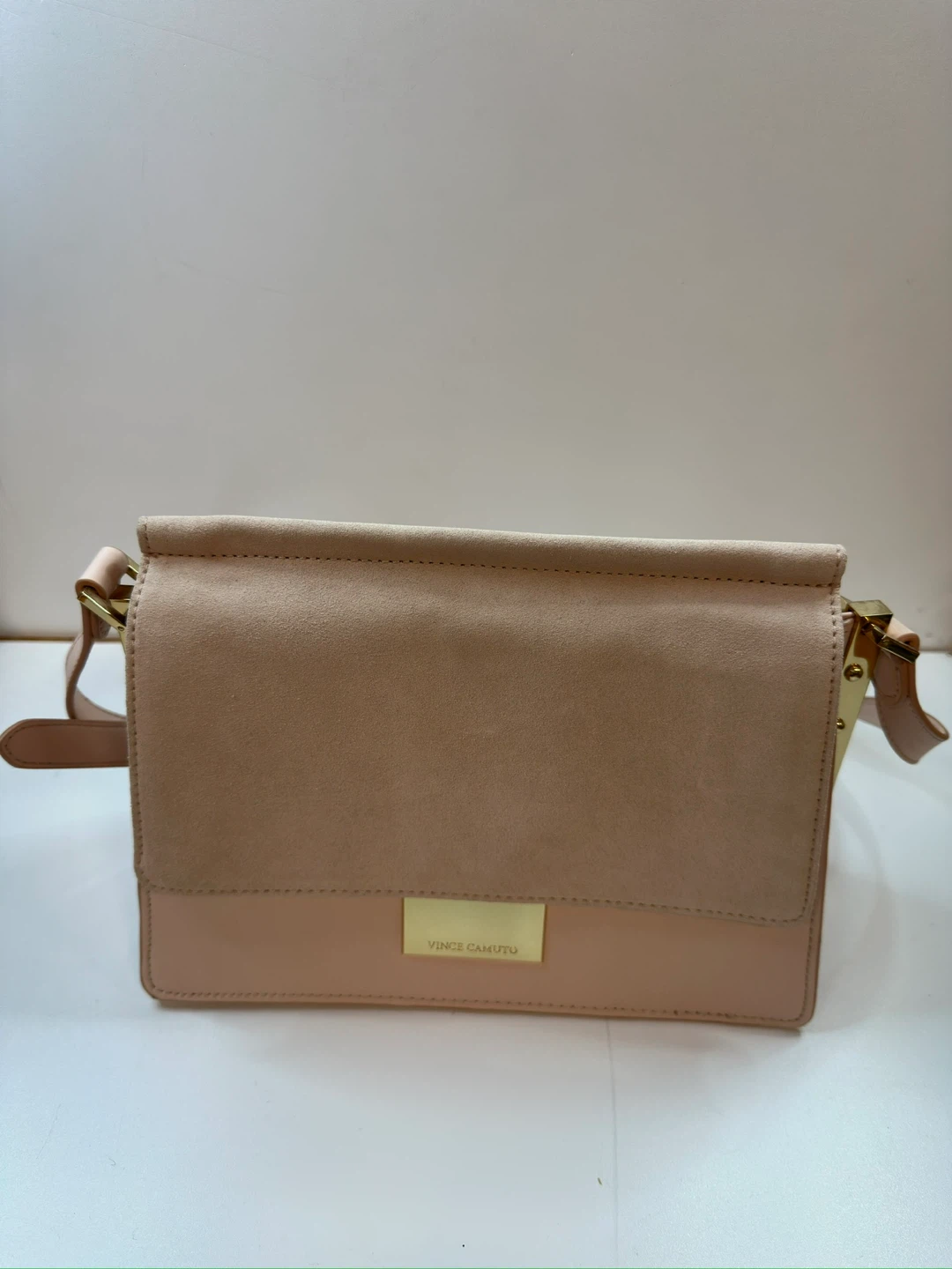 Vince Camuto Pink Suede & Leather Crossbody Bag